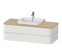 Duravit Happy D.2 Duravit match0 HP496203939 40,8 x 130 x 55 cm, 2 tiroirs, pour meuble vasque, nordic blanc