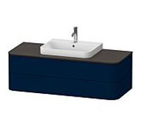 Duravit Happy D.2 Duravit match0 HP496209898 40,8 x 130 x 55 cm, 2 tiroirs, pour meuble vasque, finition satinée bleu nuit
