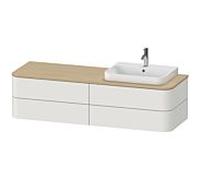 Duravit Happy D.2 Duravit match0 HP4963R3939 40,8 x 160 x 55 cm, 4 tiroirs, pour meuble vasque, droite, nordic blanc soyeux mat