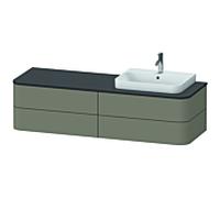 Duravit Happy D.2 Duravit match0 HP4963R9292 40,8 x 160 x 55 cm, 4 tiroirs, pour meuble vasque, à droite, finition gris pierre satiné