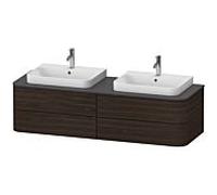 Duravit Meuble sous-vasque Happy D.2 match0 HP4964B6969 40,8x160x55 cm 4 tiroirs Noyer brossé