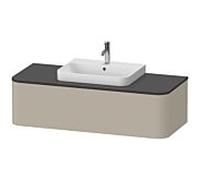 Duravit Happy D.2 HP4942M6060 35,4 x 130 x 55 cm, coulissant 2000 , pour Vasques à poser , milieu, taupe Vasques à poser mat