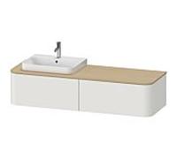 Duravit Happy D.2 HP4944L3939 35,4 x 160 x 55 cm, 2 Aufsatzbecken , pour Aufsatzbecken , gauche, nordic blanc