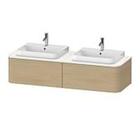 Duravit Happy D.2 HP4946B7171 35,4 x 160 x 55 cm, 2 Aufsatzbecken , pour Aufsatzbecken , des deux côtés, chêne méditerranéen