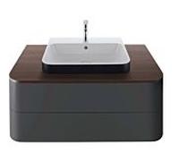 Duravit Happy D.2 HP497108080 40,8 x 100 x 55 cm, 2 tiroirs, pour Aufsatzbecken , graphite supermatt
