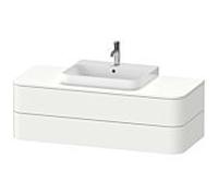 Duravit Meuble vasque Happy D.2 HP497203636 40,8×130×55cm, 2 tiroirs, pour vasque à poser, blanc