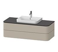 Duravit Happy D.2 HP497206060 40,8 x 130 x 55 cm, 2 tiroirs, pour Vasques à poser , taupe Vasques à poser mat