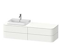 Duravit Happy D.2 HP4973L3636 40,8 x 160 x 55 cm, 4 tiroirs, pour Aufsatzbecken , gauche, blanc Aufsatzbecken mat
