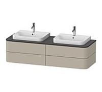 Duravit Happy D.2 HP4974B6060 40,8 x 160 x 55 cm, 4 tiroirs, pour Aufsatzbecken , des deux côtés, taupe Aufsatzbecken mat