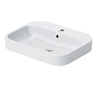 Duravit Happy D.2 bassin 23166500001 65 x 50 cm, blanc, Wondergliss, 1 trou de coulée