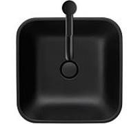 Duravit Happy D.2 lavabo 23594013001 40 x 40 cm, la terre, sans trou de coulée, trop - plein, de robinetterie, anthracite mat WonderGliss
