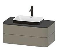 Duravit Happy D.2 Plus Ãvier à poser, 235960, 600x400 mm, rectifié, sans trop-plein, sans trou de robinet établi, Coloris: Couleur intérieure blanche, couleur extérieure anthracite mat - 2359606100