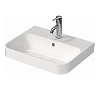 Duravit Happy D.2 lavabo 2360500060 50x40cm, sol, sans trou de coulée, avec trop - plein, de robinetterie, blanc