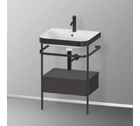 Duravit Happy D.2 Lavabo avec support, 1 tiroir, HP4740O8080, c-bonded
