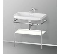 DURAVIT Happy D.2 Plus - Console métallique avec lavabo c-shaped avec 1 casier ouvert 775x850x490mm blanc satiné mat/blanc satiné mat