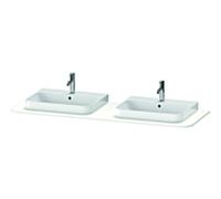 Duravit Happy D.2 lavabo console HP032HB3636 160 x 55 cm, avec 2 découpes, blanc