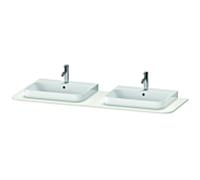 Duravit Happy D.2 lavabo console HP032HB3939 160 x 55 cm, avec 2 découpes servation blanc satinée