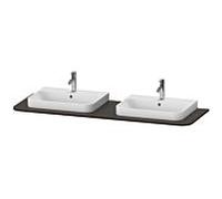Duravit Lavabo console Happy D.2 HP032HB6969 160 x 55 cm, 2 découpes, noyer satiné
