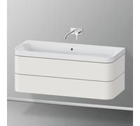 Duravit vasque à poser Happy D.2 Plus HP4349N39390000 117,5x49cm, 2 tiroirs, sans trou pour robinetterie, nordic blanc mat