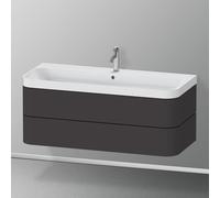 Duravit vasque à poser Happy D.2 Plus HP4349O80800000 117,5x49cm, 2 tiroirs, trou pour 2000 , graphite super mat