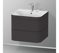 Duravit Happy D.2 Meuble avec vasque, 2 tiroirs, HP4635E8080, c-bonded