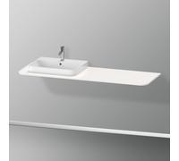 Duravit Console de lavabo Happy D.2 Plus HP031HL2222 1600×550 mm, 1 découpe à gauche, blanc brillant