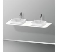 Duravit Console de lavabo Happy D.2 Plus HP032KB3636 130x55 cm avec 2 découpes blanc