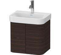 Duravit Happy D.2 Plus bâti-support pour lavabo suspendu, 475x350mm, 2 portes, HP4384069690000, Couleur: Noyer brossé Placage bois véritable