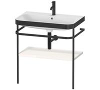 Duravit - Lavabo Happy D.2 Plus HP4737O2222 77,5x49 cm 1 trou pour robinet blanc, console métal
