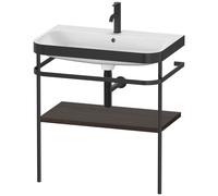 Duravit Meuble-lavabo Happy D.2 Plus HP4737O6969 77,5x49cm noyer brossé console métal