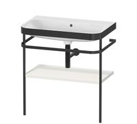 Duravit Happy D.2 Plus combinaison lavabo sur meuble HP4737N3939 77,5 x 49 cm, sans trou pour robinetterie, nordic blanc , avec console en métal