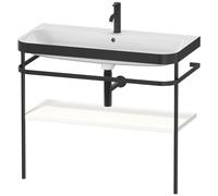 Duravit Happy D.2 Plus c-bonded Set avec console métallique, 975x490m, 1 trou de robinetterie, HP4738O8484, Couleur: Blanc super mat Décor