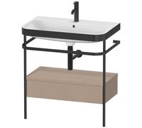 Duravit Meuble-lavabo Happy D.2 Plus HP4742O7575 – 77,5 x 49 cm, 1 trou, lin, support métal