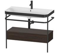 Duravit Meuble lavabo Happy D.2 Plus HP4743O6969 97,5 x 49 cm, noyer brossé, console métal