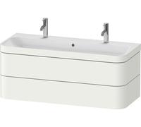 Duravit Meuble-lavabo Happy D.2 Plus 117,5x49cm 2 tiroirs trou robinetterie 2000 blanc