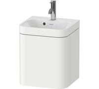 Duravit Happy D.2 Plus c-bonded Set suspendu, 400x360mm, 1 porte, charnières à droite, 1 trou de robinetterie, HP4634O36360000, Couleur: Laque mate en soie blanche