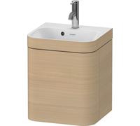 Duravit Happy D.2 Plus c-bonded Set suspendu, 400x360mm, 1 porte, charnières à droite, 1 trou de robinetterie, HP4634O71710000, Couleur: Placage chêne méditerranéen en bois véritable