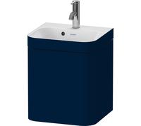 Duravit Happy D.2 Plus c-bonded Set suspendu, 400x360mm, 1 porte, charnières à droite, 1 trou de robinetterie, HP4634O98980000, Couleur: Laque mat soyeuse bleu nuit