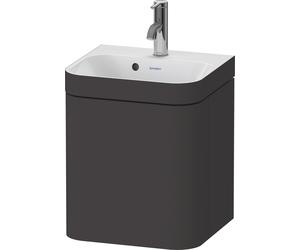 Duravit Happy D.2 Plus c-bonded Set suspendu, 400x360mm, 1 porte, charnières à droite, 1 trou de robinetterie, HP4634O80800000, Couleur: Décor graphite super mat