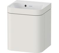 Duravit Happy D.2 Plus c-bonded Set suspendu, 400x360mm, 1 porte, charnières à droite, sans percement pour robinetterie, HP4634N39390000, Couleur: Laque mate en soie Nordic White