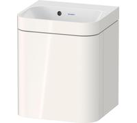 Duravit Happy D.2 Plus c-bonded Set suspendu, 400x360mm, 1 porte, charnières à droite, sans percement pour robinetterie, HP4634N22220000, Couleur: Décor blanc brillant