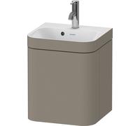Duravit Happy D.2 Plus c-bonded Set suspendu, 400x360mm, 1 porte, charnières à gauche, 1 trou de robinetterie, HP4633O92920000, Couleur: Gris pierre Vernis satiné mat Soie