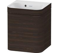 Duravit Happy D.2 Plus c-bonded Set suspendu, 400x360mm, 1 porte, charnières à gauche, sans percement pour robinetterie, HP4633N69690000, Couleur: Noyer brossé Placage bois véritable