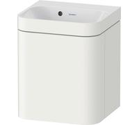 Duravit Happy D.2 Plus c-bonded Set suspendu, 400x360mm, 1 porte, charnières à gauche, sans percement pour robinetterie, HP4633N84840000, Couleur: Blanc super mat Décor