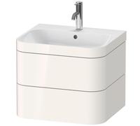 Duravit Meuble-lavabo Happy D.2 Plus HP4635O2222 57,5 x 49 cm 1 trou blanc brillant 2 tiroirs