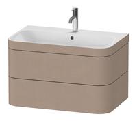 Duravit Happy D.2 Plus c-bonded Set suspendu, 775x490mm, 2 tiroirs, 1 trou de robinetterie, HP4637O7575, Couleur: Décor en lin