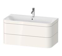Duravit Happy D.2 Plus c-bonded Set suspendu, 975x490mm, 2 tiroirs, 1 trou de robinetterie, HP4638O2222, Couleur: Décor blanc brillant