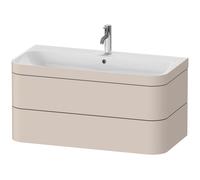 Duravit Happy D.2 Plus c-bonded Set suspendu, 975x490mm, 2 tiroirs, 1 trou de robinetterie, HP4638O8383, Couleur: Décor taupe super mat