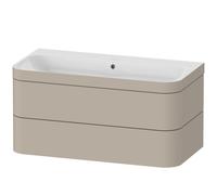 Duravit Meuble sous vasque Happy D.2 Plus HP4638N6060 97,5×49 cm, 2 tiroirs, taupe satiné, sans trou