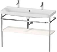 Duravit Happy D.2 Plus c-shaped Set avec console métallique, 1175x490mm, 1 trou pour robinetterie, HP4849O22220000, Couleur: Décor blanc brillant